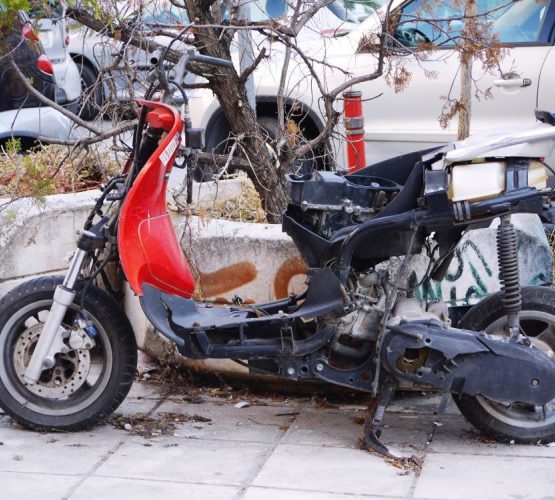 scooter kapot na ongeval